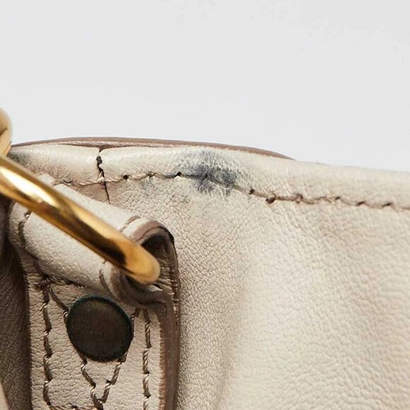 Burberry Grey Lambskin Leather Ruched Hobo Bag - Picture 5 of 12